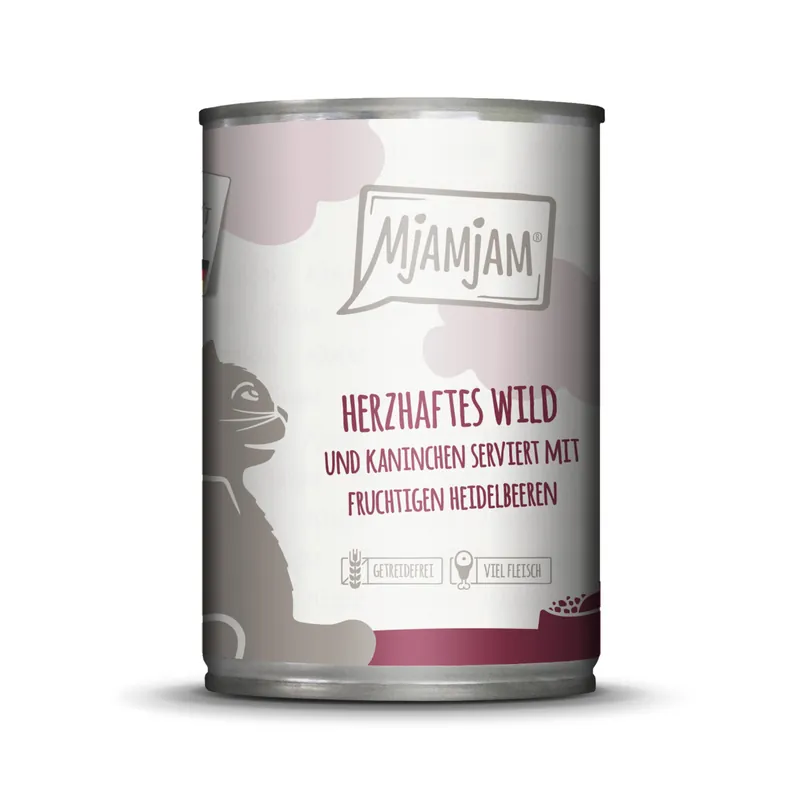 Angebot MJAMJAM Wild/Kaninchen/Heidelbeeren 400 g